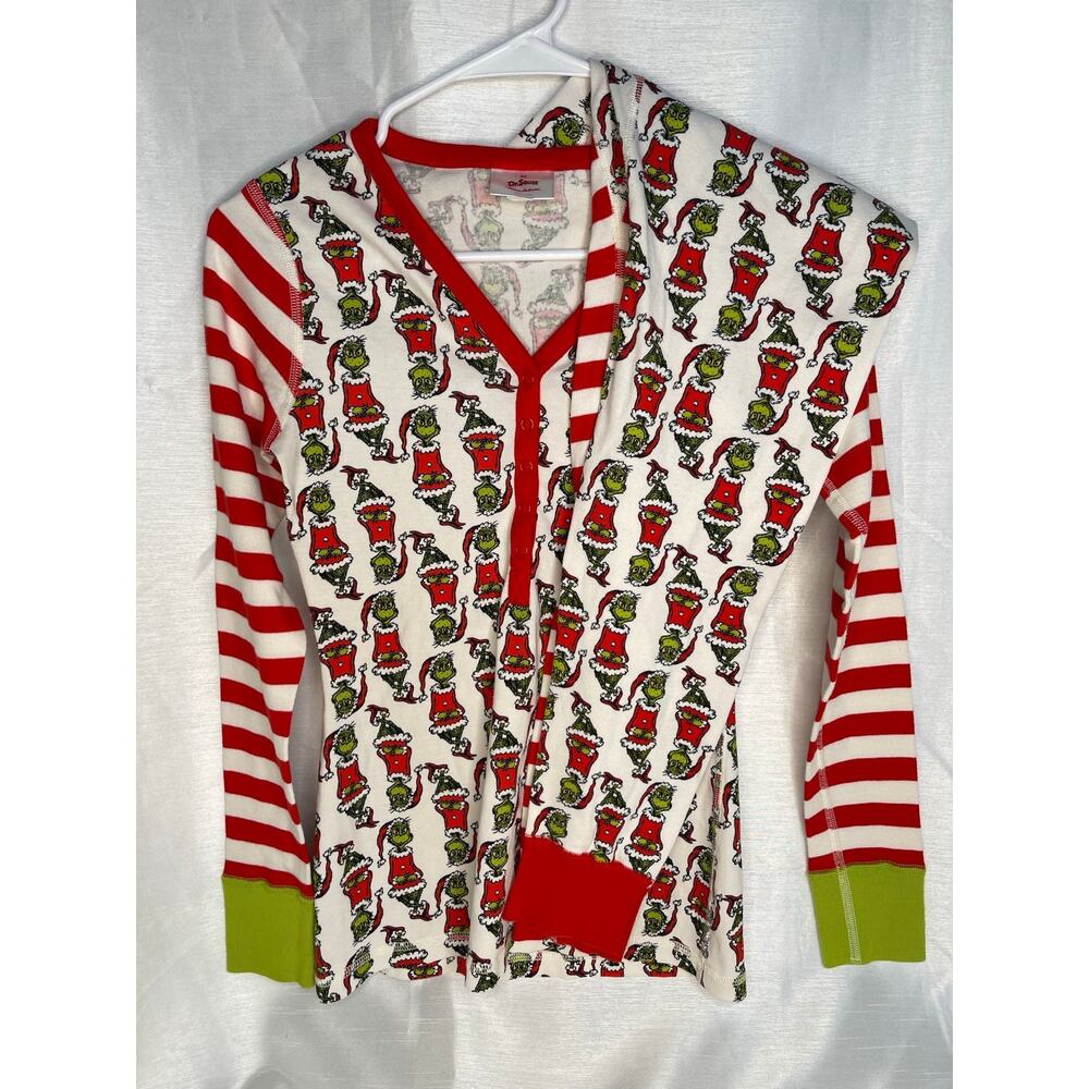 Hanna Andersson Dr. Seuss Grinch Christmas Women's XS Long John Pajama Set